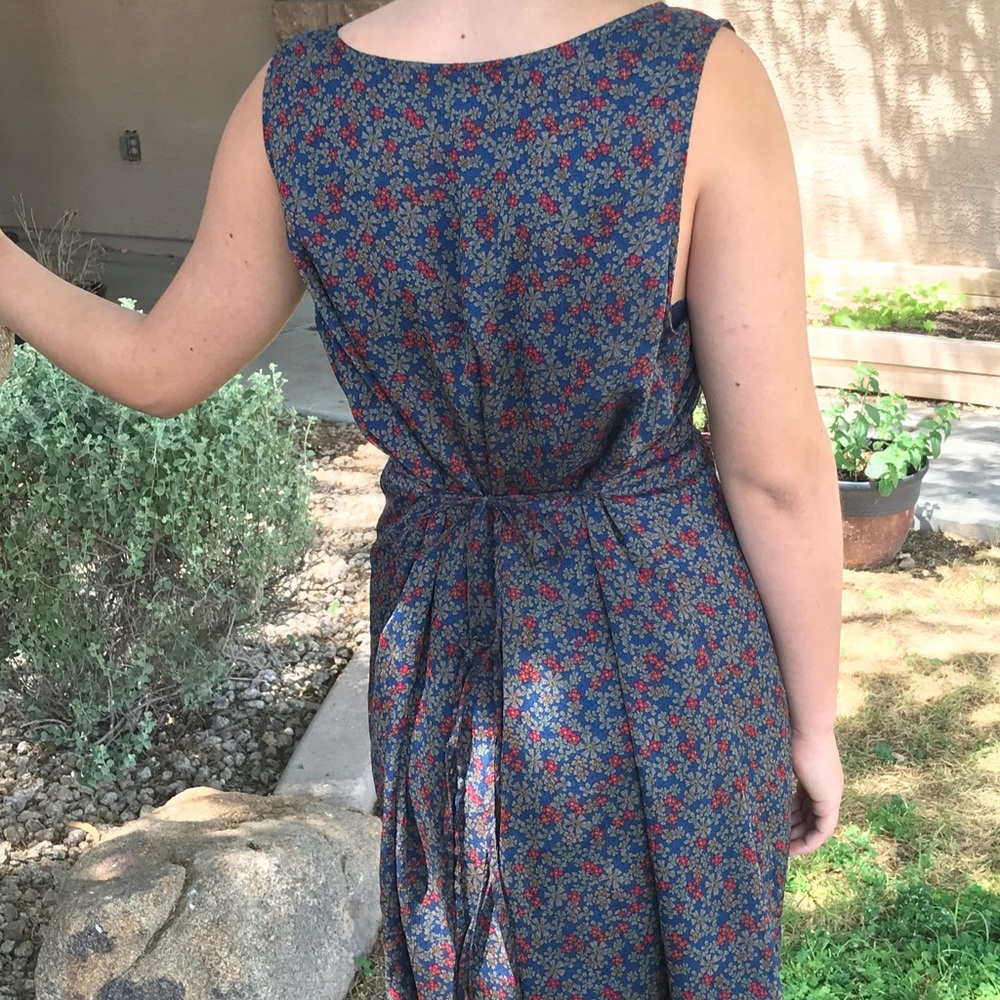 Navy dress with flowers
